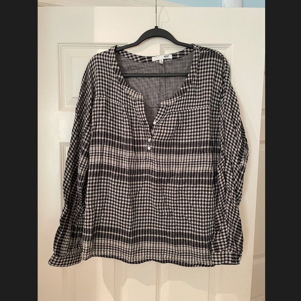 Black & White Gingham NSF Shirt